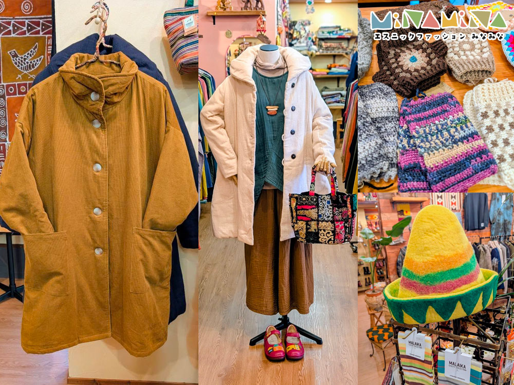 【北海道網走市呼人｜エスニックファッションアジアン雑貨 みなみな｜エスタシオン・かぐらやロール】店内
