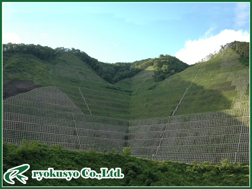 【北海道北見市|株式会社 緑翔|土木、とび、法面保護工事、種子吹付工事、植生基材吹付工事、植物誘導吹付工、ミドリナール団粒緑化工法、ジオファイバー工法】種子吹付工事