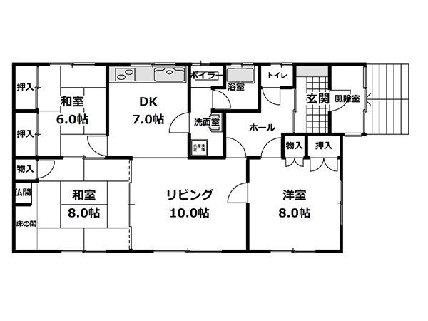 【北海道北見市|しろくま建物管理|不動産、中古住宅、遺品整理】間取り