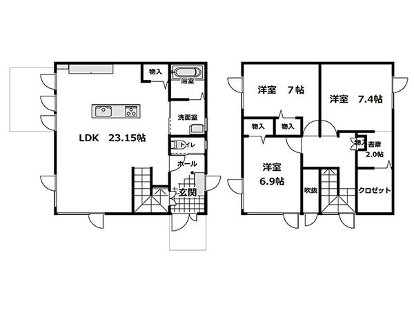 【北海道北見市|しろくま建物管理|不動産、中古住宅、遺品整理】間取り