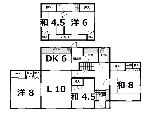 【北海道北見市|しろくま建物管理|不動産、中古住宅、遺品整理】間取り